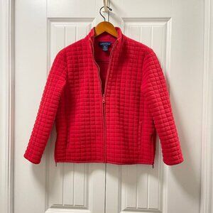 Charter Club Vintage Red Quilted Fleece Jacket – SP